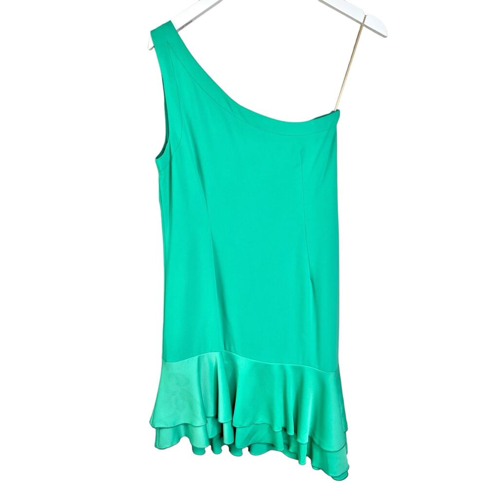 Trina Turk Women's Size 6 Lunaria One Shoulder Asymmetrical Dress Cabana Teal - Picture 11 of 14